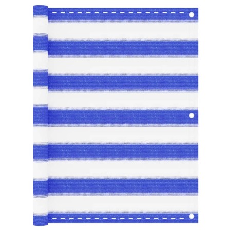 HDPE Balkonmarkise blau und weiß 75x500 cm von vidaXL, Sonnenschirme - Ref: Foro24-310886, Preis: 17,24 €, Rabatt: %