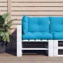 Cushions for pallet sofa, 3 units, blue fabric. by , Cushions for chairs and sofas - Ref: Foro24-360860, Price: 34,42 €, Disc...