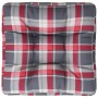 Cushion for pallet sofa, red checkered fabric, 60x60x12 cm by , Cushions for chairs and sofas - Ref: Foro24-360460, Price: 25...