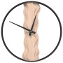 Iron and brown oak wood wall clock Ø35 cm by , Wall clocks - Ref: Foro24-4008397, Price: 50,05 €, Discount: %