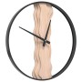 Iron and brown oak wood wall clock Ø35 cm by , Wall clocks - Ref: Foro24-4008397, Price: 50,05 €, Discount: %