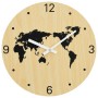 Engineered wood yellow and black wall clock Ø30 cm by , Wall clocks - Ref: Foro24-4008405, Price: 17,32 €, Discount: %