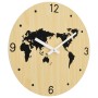 Engineered wood yellow and black wall clock Ø30 cm by , Wall clocks - Ref: Foro24-4008405, Price: 17,32 €, Discount: %