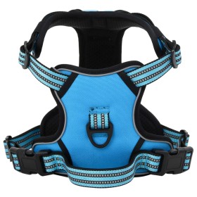 Adjustable blue dog harness with reflective bands, size M. by , Dog products - Ref: Foro24-4013366, Price: 22,16 €, Discount: %