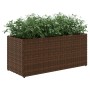 Planter with 2 pots 2 pcs brown PE rattan 72x30x32 cm by , Pots and planters - Ref: Foro24-3210529, Price: 84,46 €, Discount: %