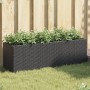 Planters with 3 black PE rattan pots 2 units 105x30x32 cm by , Pots and planters - Ref: Foro24-3210522, Price: 112,54 €, Disc...