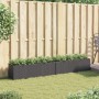 Planters with 3 black PE rattan pots 2 units 105x30x32 cm by , Pots and planters - Ref: Foro24-3210522, Price: 112,54 €, Disc...