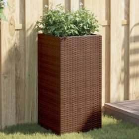 2 brown synthetic rattan planters 40x40x80 cm by , Pots and planters - Ref: Foro24-3210520, Price: 135,48 €, Discount: %