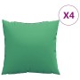 Sofa cushions 4 units green fabric 40x40 cm by , Cushions for chairs and sofas - Ref: Foro24-360364, Price: 25,66 €, Discount: %