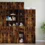 Narrow smoked oak engineered wood wardrobe 30x42.5x225 cm by , Sideboards - Ref: Foro24-3281270, Price: 131,99 €, Discount: %