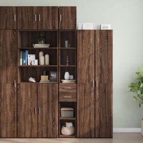 Narrow engineered wood wardrobe in brown oak, 30x42.5x225 cm by , Sideboards - Ref: Foro24-3281272, Price: 134,99 €, Discount: %