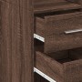 Narrow engineered wood wardrobe in brown oak, 30x42.5x225 cm by , Sideboards - Ref: Foro24-3281272, Price: 134,94 €, Discount: %