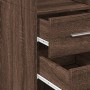 Narrow engineered wood wardrobe in brown oak, 45x42.5x225 cm by , Sideboards - Ref: Foro24-3281300, Price: 172,63 €, Discount: %