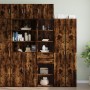 Narrow smoked oak veneer wood cabinet 45x42.5x225 cm by , Sideboards - Ref: Foro24-3281298, Price: 167,56 €, Discount: %