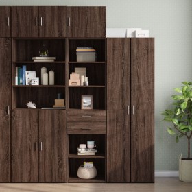 Narrow brown oak veneer wooden wardrobe 50x42.5x225 cm by , Sideboards - Ref: Foro24-3281314, Price: 179,99 €, Discount: %