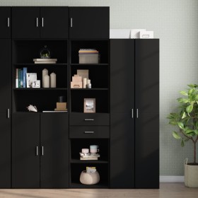 Armario estrecho madera de ingeniería negro 50x42,5x225 cm de , Aparadores - Ref: Foro24-3281309, Precio: 181,99 €, Descuento: %