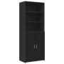 Engineered wood black wardrobe 70x42.5x225 cm by , Sideboards - Ref: Foro24-3281316, Price: 228,25 €, Discount: %