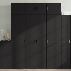 Engineered wood black wardrobe 70x42.5x225 cm by , Sideboards - Ref: Foro24-3281323, Price: 230,99 €, Discount: %