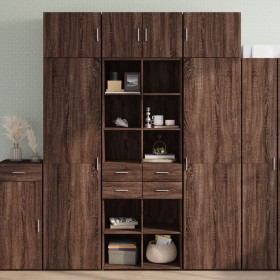 Wooden engineering brown oak wardrobe 70x42.5x225 cm by , Sideboards - Ref: Foro24-3281342, Price: 243,99 €, Discount: %