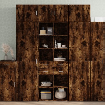 Engineered wood smoked oak wardrobe 70x42.5x225 cm by , Sideboards - Ref: Foro24-3281340, Price: 235,50 €, Discount: %