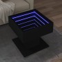 LED-Beistelltisch aus schwarzem Ingenieurholz mit den Maßen 50x50x45 cm. von , Couchtisch - Ref: Foro24-847526, Preis: 113,55...