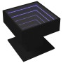 Mesa de centro con luz LED madera ingeniería negra 50x50x45 cm de , Mesas de centro - Ref: Foro24-847526, Precio: 113,55 €, D...