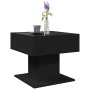 Mesa de centro con luz LED madera ingeniería negra 50x50x45 cm de , Mesas de centro - Ref: Foro24-847526, Precio: 113,55 €, D...