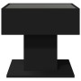 Mesa de centro con luz LED madera ingeniería negra 50x50x45 cm de , Mesas de centro - Ref: Foro24-847526, Precio: 113,55 €, D...