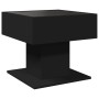 Mesa de centro con luz LED madera ingeniería negra 50x50x45 cm de , Mesas de centro - Ref: Foro24-847526, Precio: 113,55 €, D...