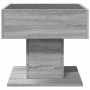 Center table and LED engineered wood in Sonoma gray, 50x50x45 cm by , Coffee table - Ref: Foro24-847530, Price: 113,67 €, Dis...