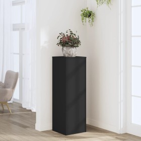 Plant stands made of black engineered wood 33x33x100 cm by , Pot stands - Ref: Foro24-852952, Price: 80,37 €, Discount: %