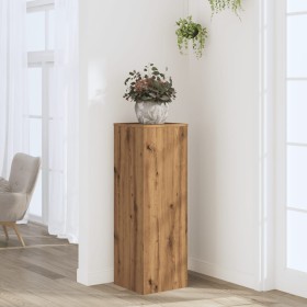 Soportes de planta madera ingeniería roble artisian 33x33x100cm de , Soportes para macetas - Ref: Foro24-852959, Precio: 80,7...