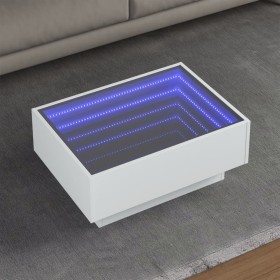 LED-Couchtisch aus weißem Ingenieurholz, 70x50x30 cm. von , Couchtisch - Ref: Foro24-847511, Preis: 140,72 €, Rabatt: %