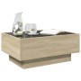 Mesa de centro y LED madera ingeniería roble Sonoma 70x50x30 cm de , Mesas de centro - Ref: Foro24-847513, Precio: 136,17 €, ...