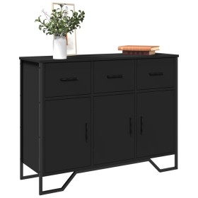 Engineered wood black sideboard 97x32.5x74.5 cm by , Sideboards - Ref: Foro24-848559, Price: 126,99 €, Discount: %