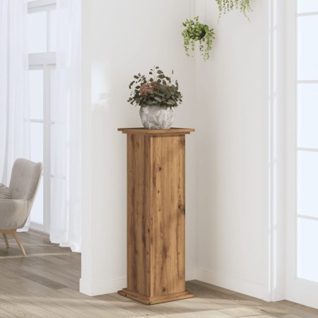 Engineered oak wood plant stands, artisan design, 33x33x100cm by , Pot stands - Ref: Foro24-852986, Price: 66,51 €, Discount: %