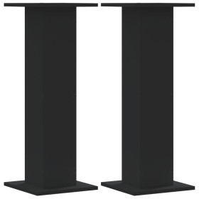 Soportes de plantas 2 uds madera ingeniería negro 30x30x80 cm de , Soportes para macetas - Ref: Foro24-3307865, Precio: 73,69...