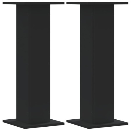 Soportes de plantas 2 uds madera ingeniería negro 30x30x80 cm de , Soportes para macetas - Ref: Foro24-3307865, Precio: 73,69...