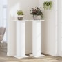 Plant stands 2 units engineered wood white 30x30x95 cm by , Pot stands - Ref: Foro24-3307873, Price: 71,27 €, Discount: %