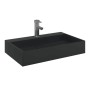 Lavabo de fundición de mineral/mármol negro mate 60x38x11 cm de , Lavabos - Ref: Foro24-155980, Precio: 163,43 €, Descuento: %