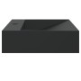 Cast mineral/matte black marble sink 60x38x11 cm by , Sinks - Ref: Foro24-155980, Price: 163,43 €, Discount: %