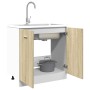 Under-sink cabinet made of engineered wood, 80x46x81.5 cm by , Kitchen cabinets - Ref: Foro24-849612, Price: 67,38 €, Discoun...