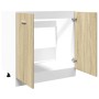 Armario inferior de fregadero madera ingeniería 80x46x81,5 cm de , Armarios de cocina - Ref: Foro24-849612, Precio: 67,38 €, ...