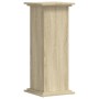 Soportes de plantas madera ingeniería roble Sonoma 33x33x80 cm de , Soportes para macetas - Ref: Foro24-852971, Precio: 57,51...