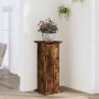 Soportes de plantas madera ingeniería roble ahumado 33x33x80 cm de , Soportes para macetas - Ref: Foro24-852973, Precio: 57,5...