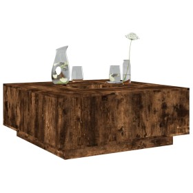 Engineered wood smoked oak coffee table 100x100x40 cm by , Coffee table - Ref: Foro24-3284053, Price: 168,99 €, Discount: %