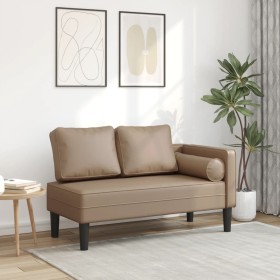 Chaiselongue-Sofa mit Kissen aus künstlichem Kapuzinerleder. von , Tagesbetten - Ref: Foro24-4007569, Preis: 142,51 €, Rabatt: %