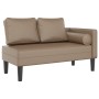 Chaiselongue-Sofa mit Kissen aus künstlichem Kapuzinerleder. von , Tagesbetten - Ref: Foro24-4007569, Preis: 142,30 €, Rabatt: %