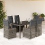 Gartentisch und Stühle 7-teilig und Kissen aus grauem Kunststoff-Rattan von , Gartensets - Ref: Foro24-3277035, Preis: 905,90...