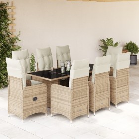 Gartentisch- und Stuhlset, 5-teilig, mit PE-Rattan-Beige-Kissen. von , Gartensets - Ref: Foro24-3277105, Preis: 1,00 €, Rabat...